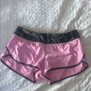 Pink lululemon shorts